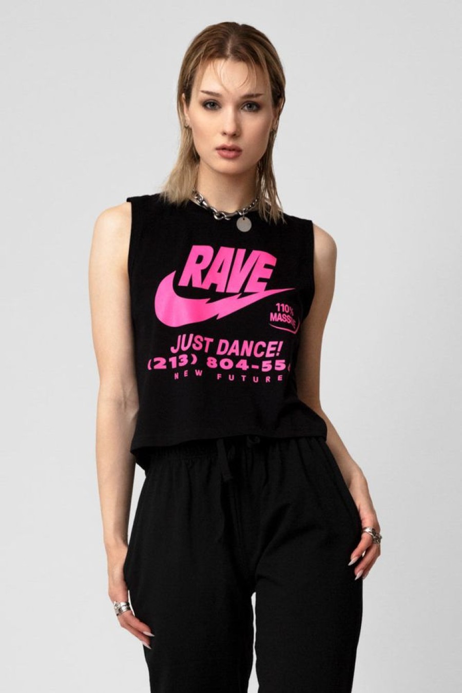 Unisex NEW FUTURE LONDON | Illegal Rave (Pink) - Crop Top