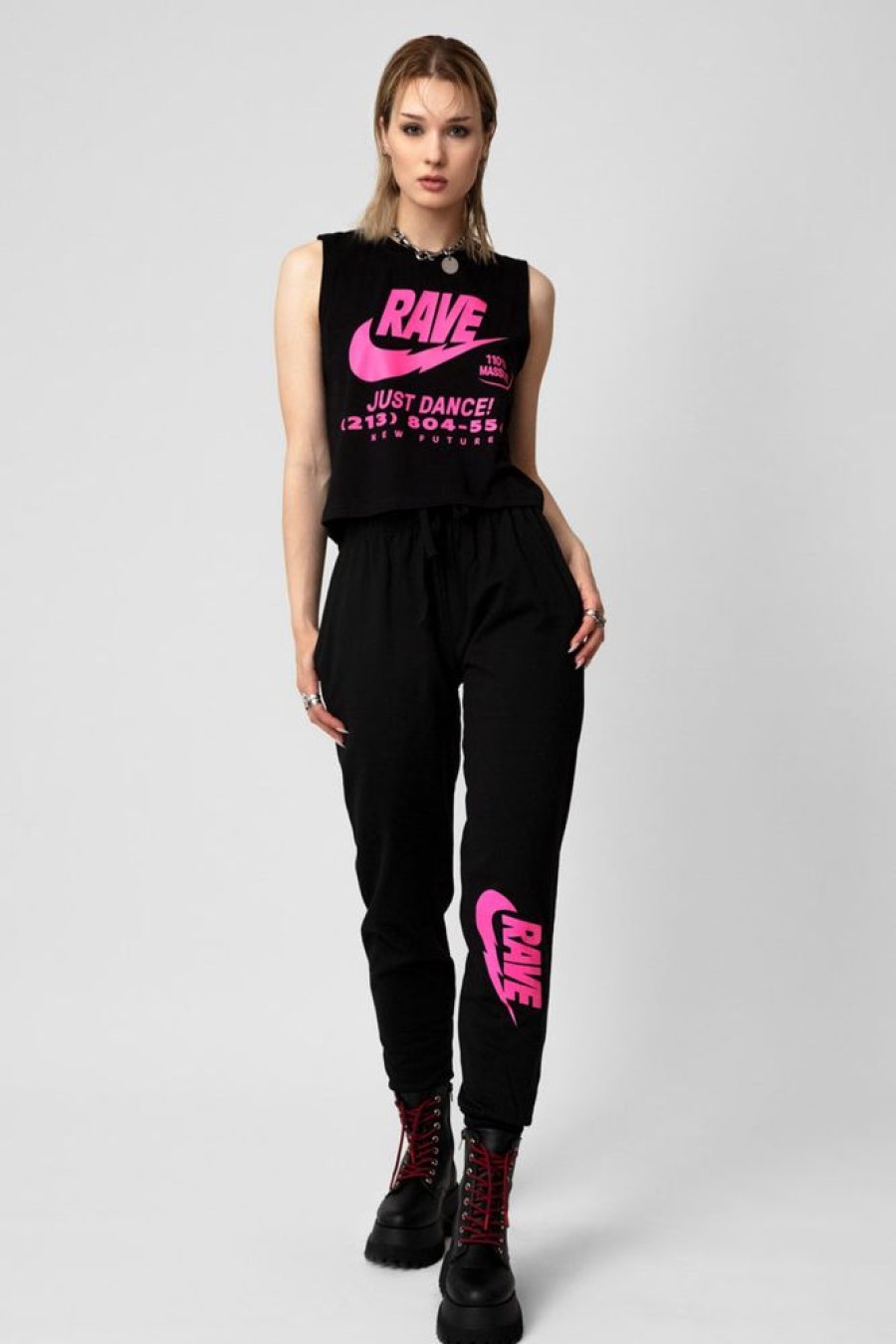 Unisex NEW FUTURE LONDON | Illegal Rave (Pink) - Crop Top