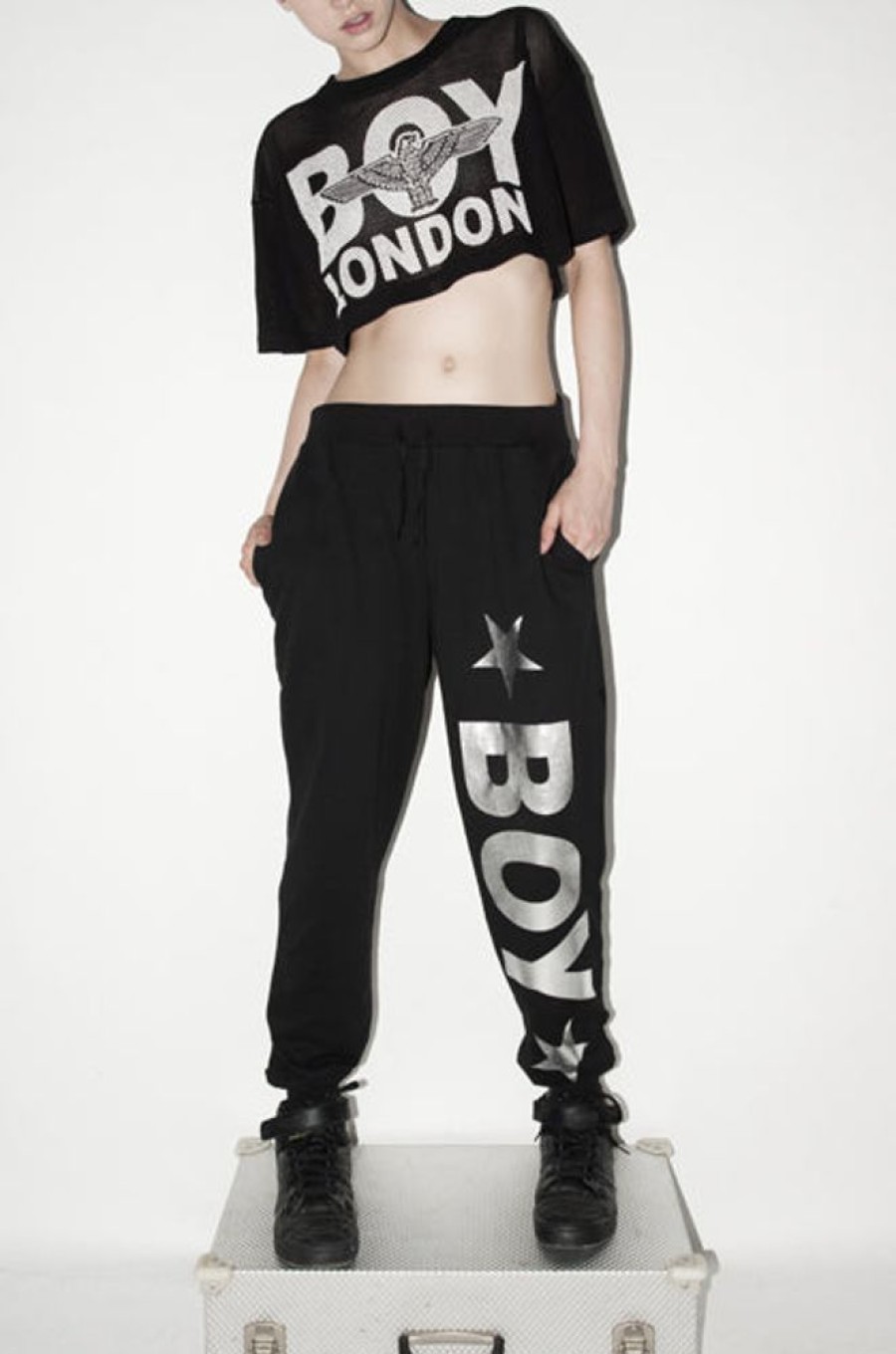 Women BOY LONDON | Boy Joggers (Silver) Unisex